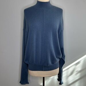 Elie Tahari Women’s 100% Cashmere Mock Neck Dolman Sleeve Pullover Sweater XL